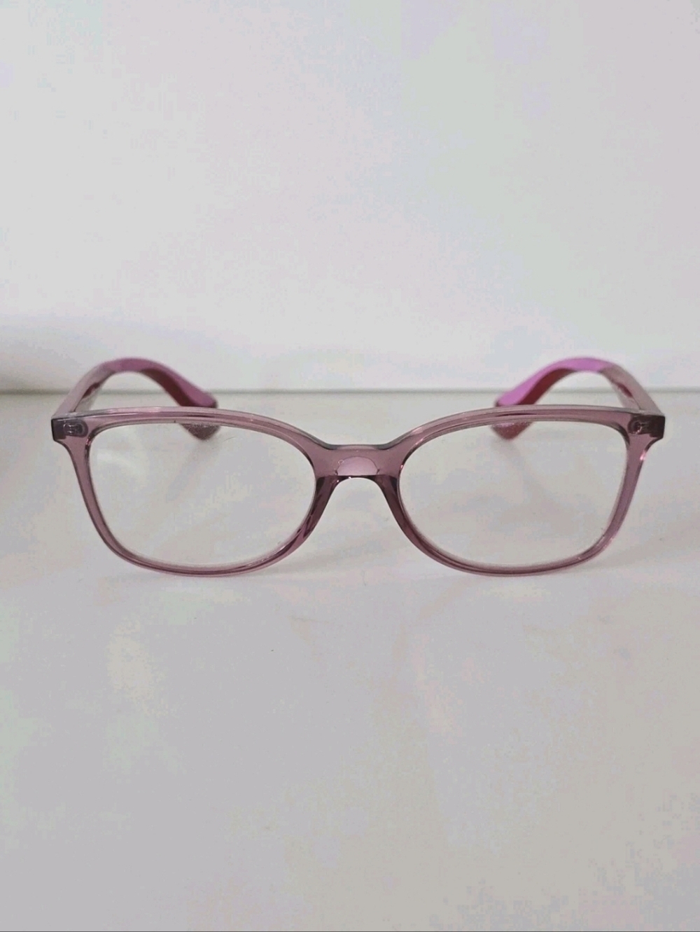 Ray-Ban RB1586 Pink Crystal Eyeglasses 49-16-130 Youth Petite Designer Frames